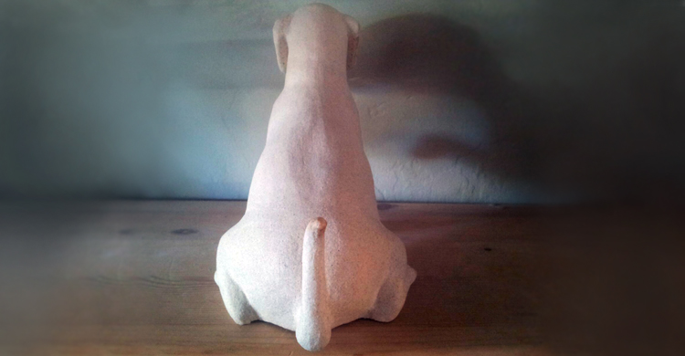 Ceramic Dog Sculpture
