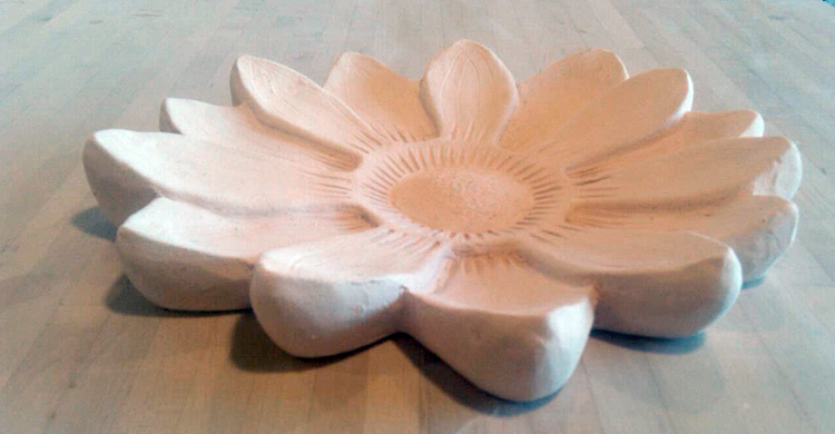 Ceramic Sculpture Bird Bath Blanket Flower