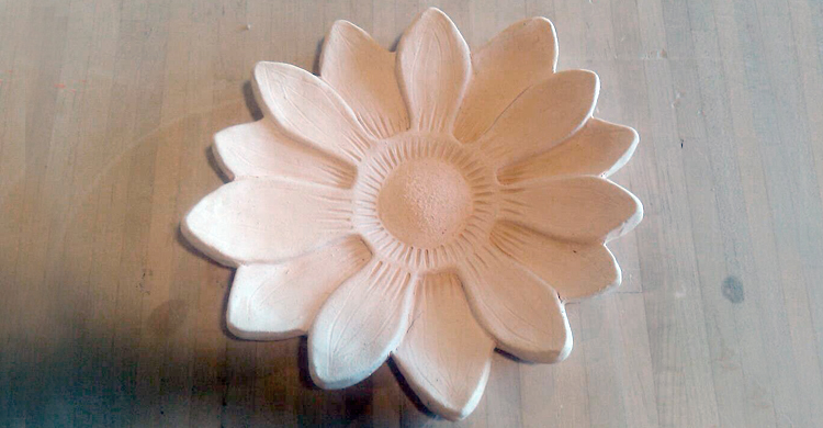 Ceramic Sculpture Bird Bath Blanket Flower