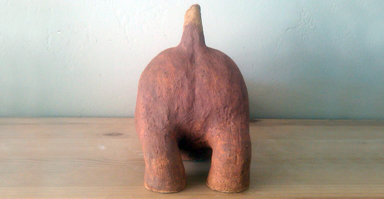 Ceramic Puppy Sculpture